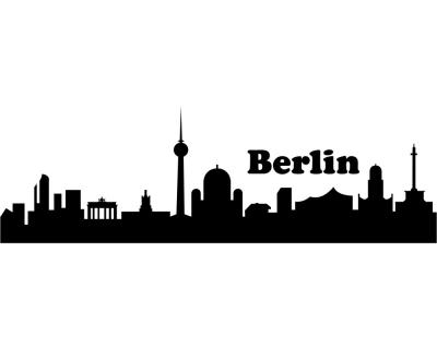 Berlin Skyline Autoaufkleber