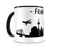 Frankfurt Skyline Kaffeetasse Kaffeepott Tasse Modellnummer  schwarz/schwarz