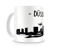 Dsseldorf Skyline Kaffee / Teetasse Tasse Modellnummer  wei/schwarz