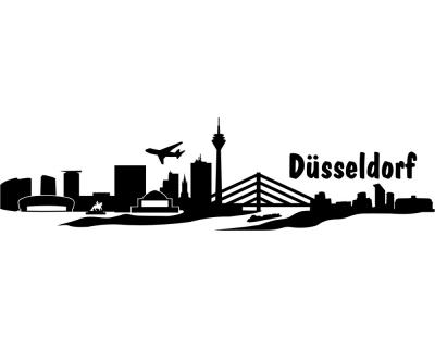 Düsseldorf Skyline Autoaufkleber