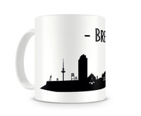 Tasse Bremen Skyline Tasse Modellnummer  wei/schwarz