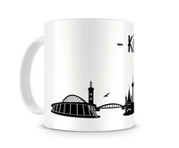 Kln Skyline Kaffeetasse Kaffeepott Tasse Modellnummer  wei/schwarz