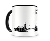 Kln Skyline Kaffeetasse Kaffeepott Tasse Modellnummer  schwarz/schwarz