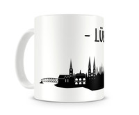 Lbeck Skyline Kaffeetasse Kaffeepott Tasse Modellnummer  wei/schwarz