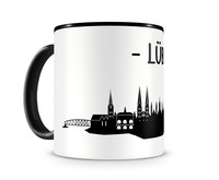 Lbeck Skyline Kaffeetasse Kaffeepott Tasse Modellnummer  schwarz/schwarz