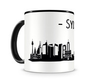 Sydney Skyline Kaffeetasse Kaffeepott Tasse Modellnummer  schwarz/schwarz