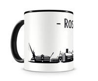 Rostock Skyline Kaffeetasse Kaffeepott Tasse Modellnummer  schwarz/schwarz