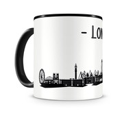 London Skyline Kaffeetasse Kaffeepott Tasse Modellnummer  schwarz/schwarz