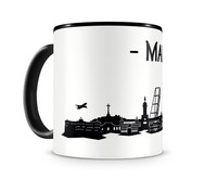 Madrid Skyline Kaffeetasse Kaffeepott Tasse Modellnummer  schwarz/schwarz