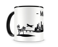 Miami Skyline Kaffeetasse Kaffeepott Tasse Modellnummer  schwarz/schwarz