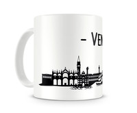 Venedig Skyline Kaffeetasse Kaffeepott Tasse Modellnummer  wei/schwarz