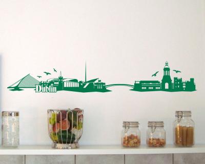 Dublin Skyline Wandtattoo - Ansicht 2