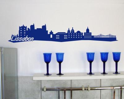 Lissabon Skyline Wandtattoo - Ansicht 2