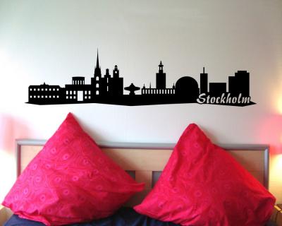 Stockholm Skyline Wandtattoo - Ansicht 3