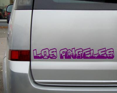 Los Angeles Schriftzug Skyline Autoaufkleber - Ansicht 2