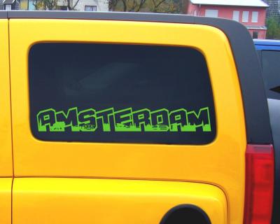 Amsterdam Schriftzug Autoaufkleber