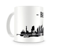 Berlin Skyline Kaffeetasse Kaffeepott Tasse Modellnummer  wei/schwarz