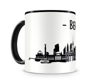 Berlin Skyline Kaffeetasse Kaffeepott Tasse Modellnummer  schwarz/schwarz