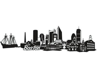 Boston Skyline Autoaufkleber