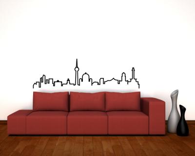 Berlin Skyline Silhouette Wandtattoo - Ansicht 3